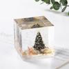 M-Modern-Table Art Deco Cube Christmas Tree Figurines Interior Room Table Glow Decorated Gifts