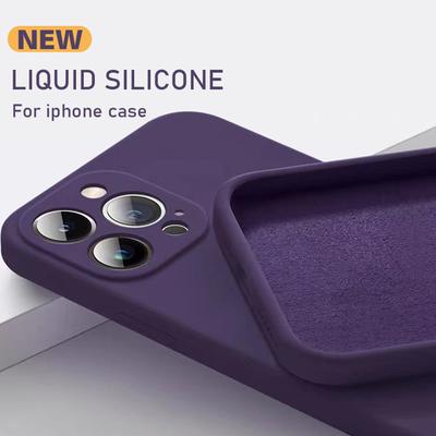 Liquid Silicone Colorful Luxury Phone Case For iPhone15 14 13 12 11 Pro Case  7 8 Plus SE  X XS Max XR Color Soft Back Cover