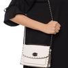 Coach Parker 18 Sweet Cool Style Turn Lock Logo Leather Studded Crossbody Shoulder Bag Small Women shoulder bag White 29389-BPCHK