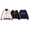 Unisex Retro Streetwear Zip-Up Jacket With Embroidered Patch Stand Collar Loose Fit Casual Wear