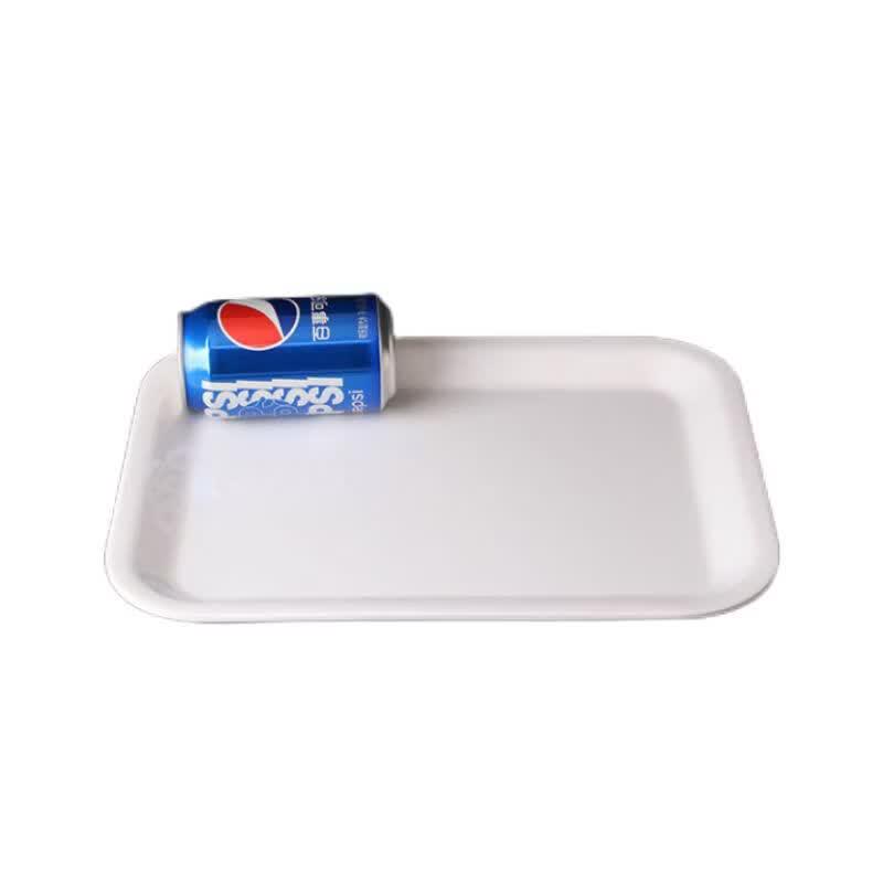 Qianxing A8 White Melamine Rectangular Serving Tray Set (2-Pack)