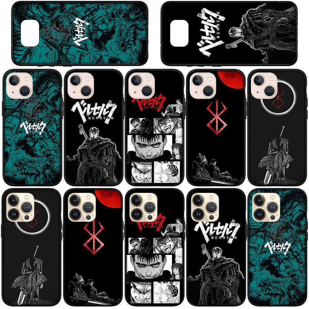 Coque de téléphone pour Samsung Galaxy S25 S23 S22 S21 S10 S24 Ultra FE A05 A06 A15 A16 A36 A37 A35 A54 A55 A56 A57 A25 A26 A53 A17 Berserk Guts Couverture Comics