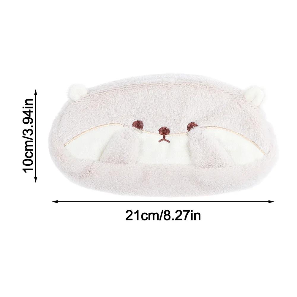 Cute Otter Penguin Plush Pen Bag Large Capacity Pencil Case Cute Cartoon Stationery Storage Bag Student Back To School Gift