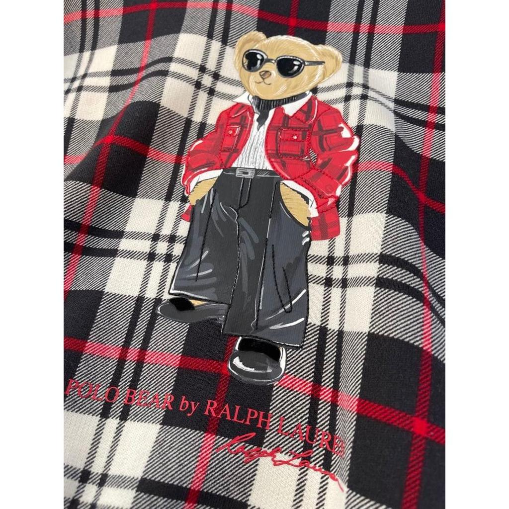 Used Super rareGood condition [POLO Ralph Lauren] S Polo Bear Red Check Cotton Sweatshirt