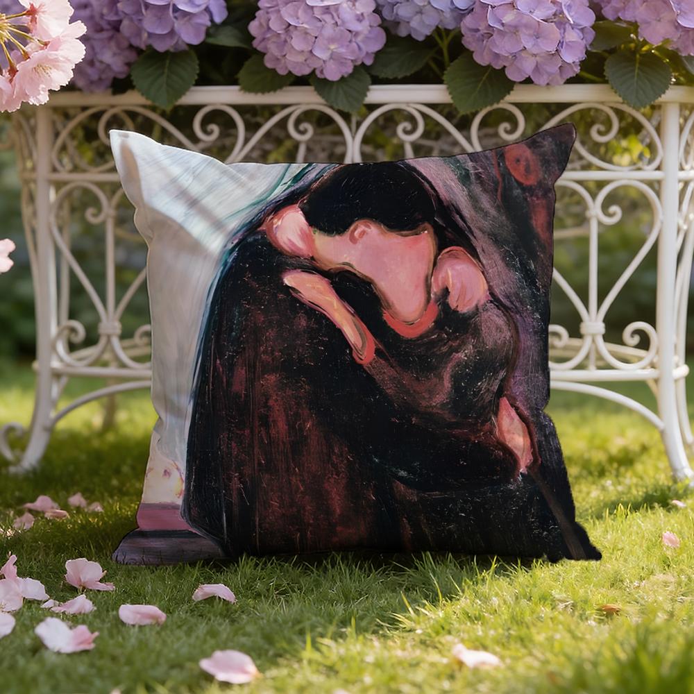 Art E-Edvard M-Munch Anxiety Cushion Cover Home & Car Dual-Scene Pillow Cover: Reversible for Premium Comfort