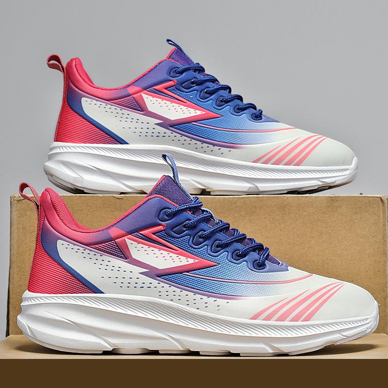 Large Size Sports Shoes Men's Summer Mesh Breathable and Lightweight Running Shoes Couple's Soft-soled Shock-absorbing Outdoor Casual Shoes Men