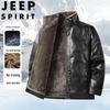 JEEP SPIRIT Men's Fleece-Lined Stand Collar Padded Jacket