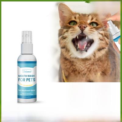 Pet Dental Care Spray Fresh Breath Cleaner Roztok na čištění zubů pro psy a kočky Osvěžovač ústní hygieny Dental Care Mist 100 ml