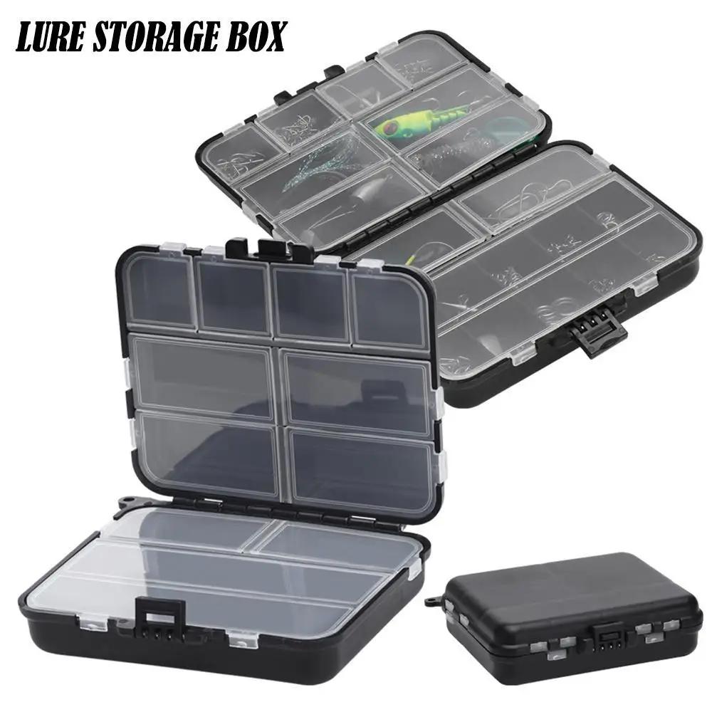 Portable Lure Storage Box Double Sided Fishing Parts Storage Box With Hand Rope Multi Function Fishing Gear Accessories