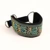 Comfortable Soft Cosy Elegant Whippet Italian Greyhound Martingale Collar Width5.5cm  Gold/silve/red/green