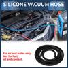 INFINAUTO Engine Silicone Vacuum Tube Hose 6.6FT 3/16" 5mm ID 2.5mm Thickness Vehicle Vacuum Line Silicone Black High Temperature