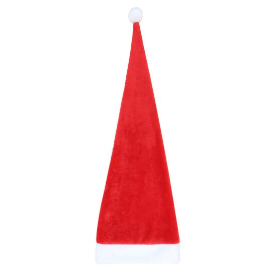 Long Christmas Santa Hat for Adults Plush Xmas Claus Hats with