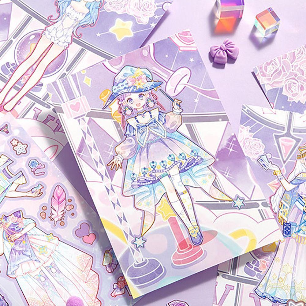Cartoon Dress Up Sticker DIY Scrapbook Sticker Fashion Decorative Stickers