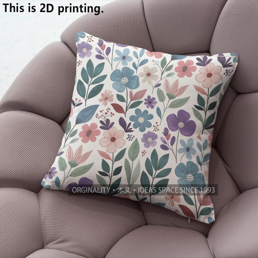 Vintage Floral Throw Pillow Covers Pattern Cushion Cover Suitable For Sofa Bedroom Car Pillow Cover