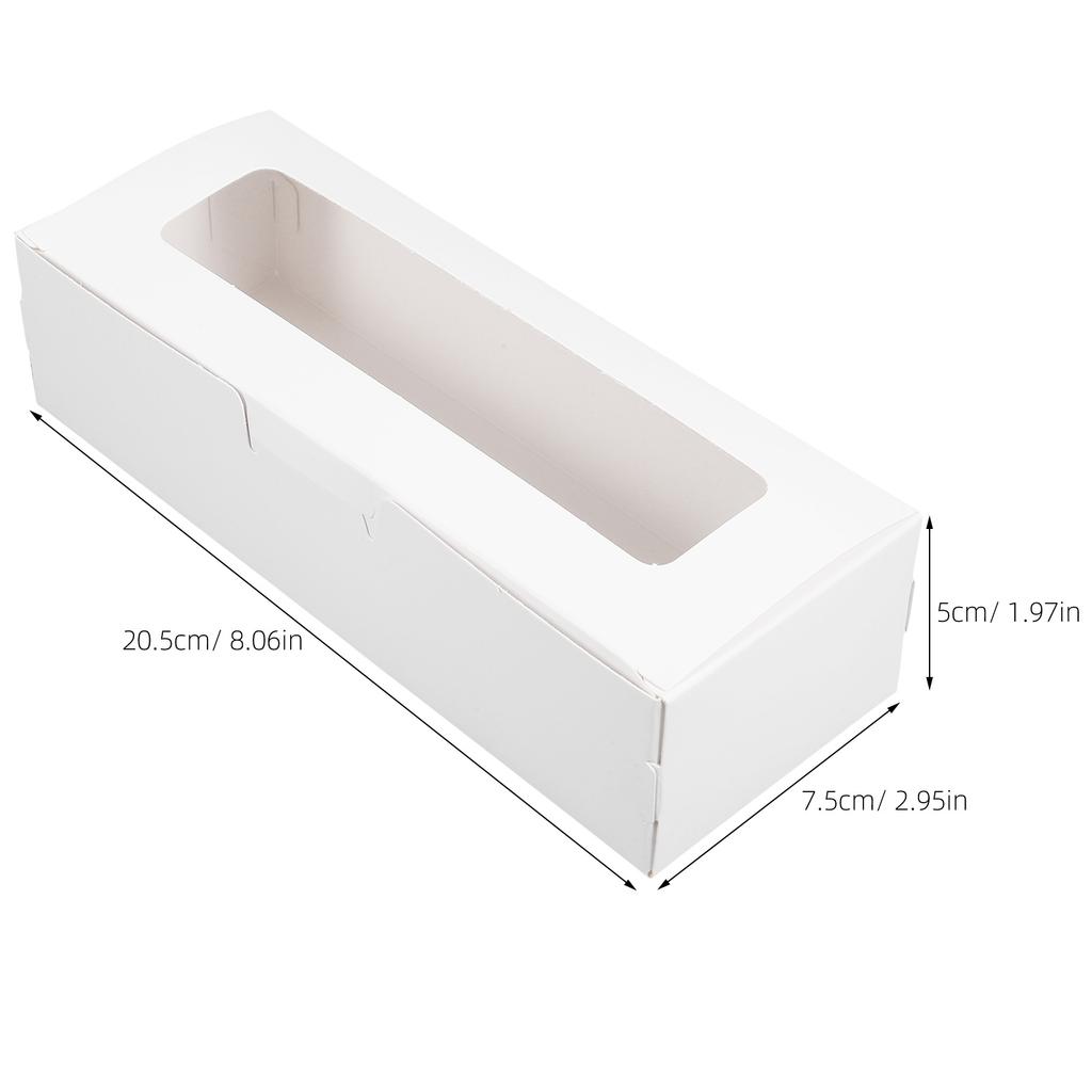 10pcs Macaron Boxes Kraft Paper 7 2x1 9x1 9 Inches Small Gift Boxes C ies Chocolates Visible Window Lightweight Portable