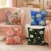 Retro Colorful Beautiful Flowers Pillow Case Organic Short Plush Cushion Covers Breathable Washable WrinkleResistant