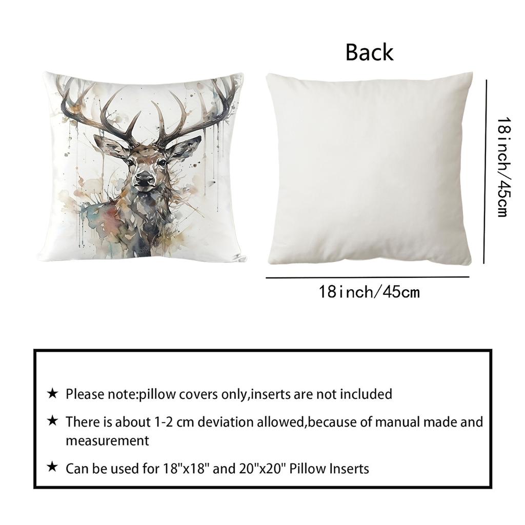 1 Stück Weihnachts-Überwurf-Kissenbezug, bunte Milu-Hirsch-Dekoration Zuhause Sofa Auto Kissenbezug, zur Dekoration von Wohnzimmern
