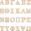 Wooden Greek alphabet Log color Blank letters Art deco Wooden decoration  Crafts