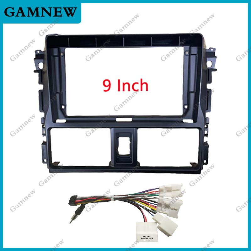 9 10 Inch Car Audio Radio Plate Fascia Frame For Toyota Yaris Vios 2013-2016 Big Screen 2Din DVD Player Panel Dash Mount Kit