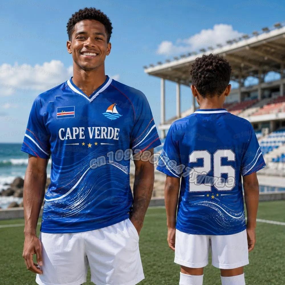 2026 summer Women Cape Verde Soccer fans Cheerleaders Uniform Jersey  Jersey For Men Women Youth Short Sleeve T-Shirt