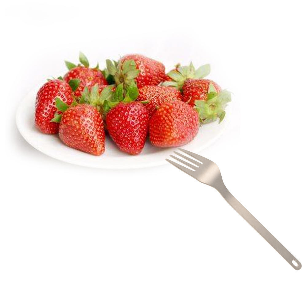 TOMSHOO Titanium Tableware Dinner Frok Cutlery Flatware for Home Outdoor Camping