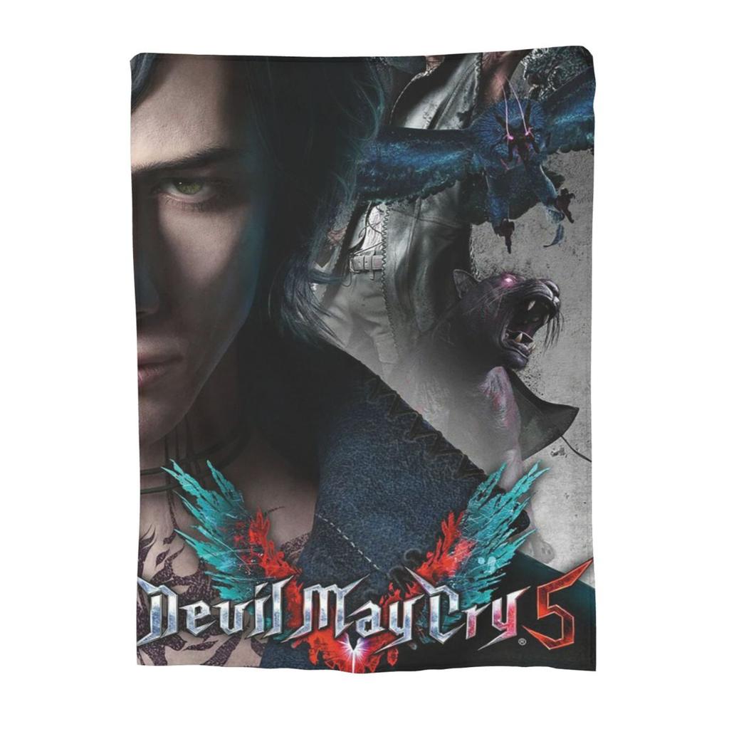 D-Devil May Cry DMC Game Gamer Blankets Soft Warm Flannel Throw Blanket Cover for Bed Living room Picnic Travel Home Couch