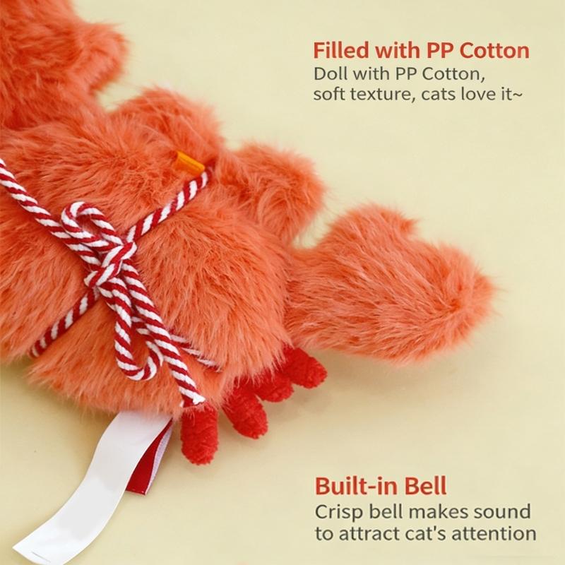 Crabs/Lobster Design Cats Chew Toy with Catmint And Jingling Bells For Fun Indoor Activity And Boredom Cats Engagement