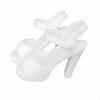 1:4 Doll High Heel Shoes Miniature Heeled for Display White 1/4 Sandals