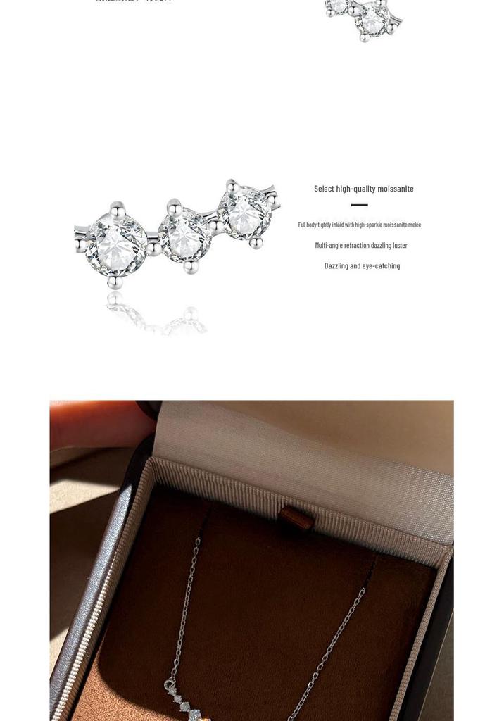Cross Classic Moissanite Necklace: High-End Women's Accessory & Internet Celebrity Favorite