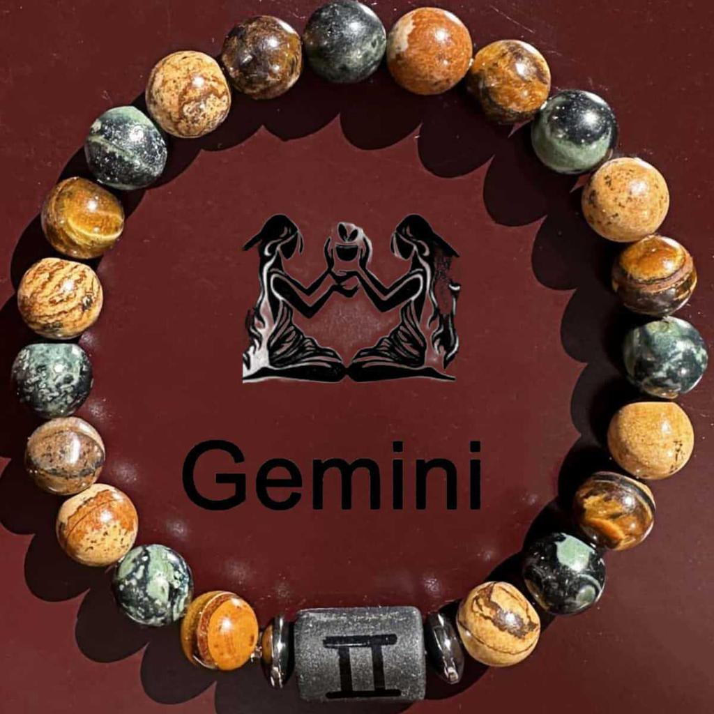 Twelve Constellations Bracelet: Men's Gemini, Virgo, Leo Design - In Stock