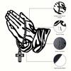 Metal Cross Wall Decor Religious Faith Sign Christian Art Home Ornament for Living Room Bedroom Office Easter Gift