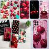Kirsch Sommerfrucht Transparente Handyhülle für Motorola Moto G7 G8 G9 G84 G85 G73 G24 G15 Z2 Play Power Plus