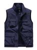 Gilet da pesca casual da uomo multi-tasche per primavera e autunno, per esterni, per mezza età e anziani