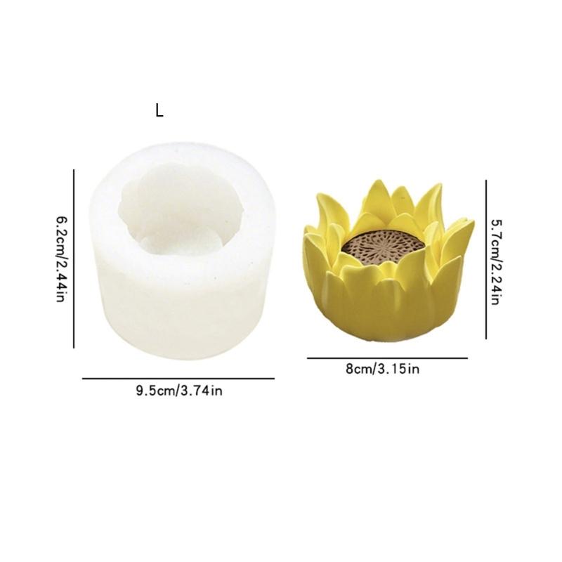 Floral Silicone Molds for Epoxy Resin Making Candle Soap Chocolate Cake Fondant Decoration Heat Resistant Baking Mould