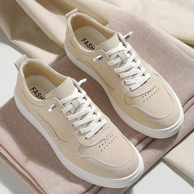 New Shoes for Men Genuine Leather Casual Shoes Designer Flat Skateboard Shoes Youth Lace-up Sneaker