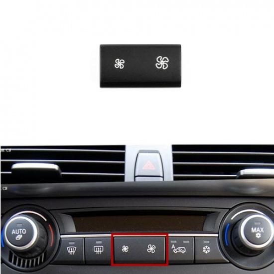 Black Car Dashboard AC Fan Button Swtich Replace Trim For BMW X6 E71 2008-2014