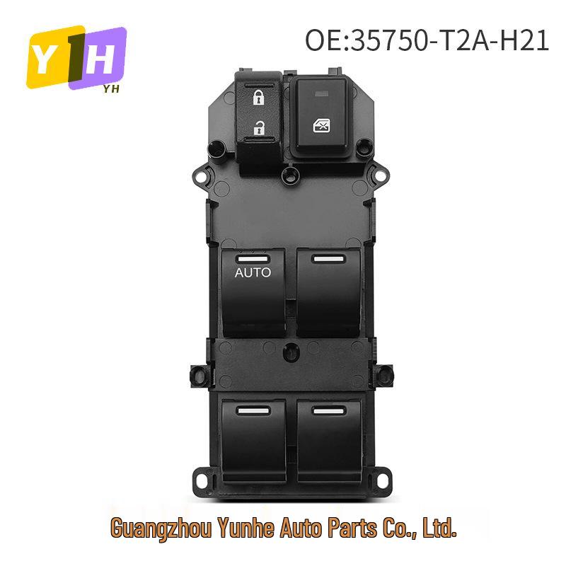 The 35750-T2A-H21 power window switch fits 2013-2016 Honda Accord models.