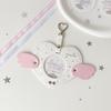 Durable Waterproof Pendant Keychain Angel Wings Clear Window Photocard Holder Pu Leather Badge Holder