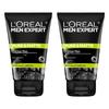 L'Oréal Men's Oil Control Charcoal Face Cleanser (2x100ml)
