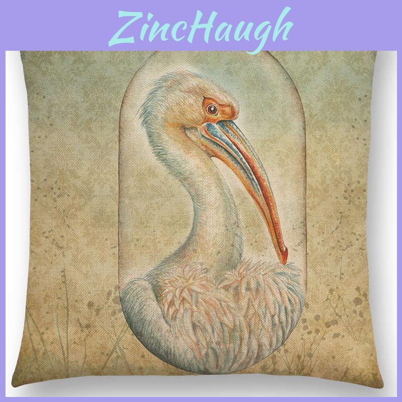 Charming Bird Blue Whale Hedgehog Moonlight Owl Bat Bee Octopus Cushion Cover Pillow Case