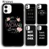 Krajews Best Mom Ever Phone Case Cover For iPhone 17 Air 16 15 14 Plus 12 13 Pro Max Coque Shell Fundas