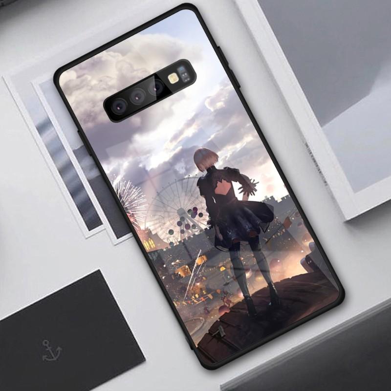 

Милый чехол для телефона Nier Automata для Samung A32 A51 A52 ПРИМЕЧАНИЕ 10 20 S10 S20 S21 S22 Pro, ультра черный стеклянный чехол из поликарбоната Samsung Note10Pro