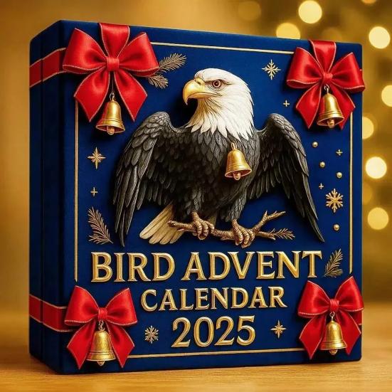 2025 Bird Advent Calendar 24 Days Realistic Acrylic Bird Ornaments Christmas Countdown Decor Gift for Bird Watchers & Nature Lovers