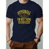 Summer Men's T Shirt English Doodle Elements Print 100% Cotton Leisure Breathable Round Neck T-shirt High Quality Men's Clothing