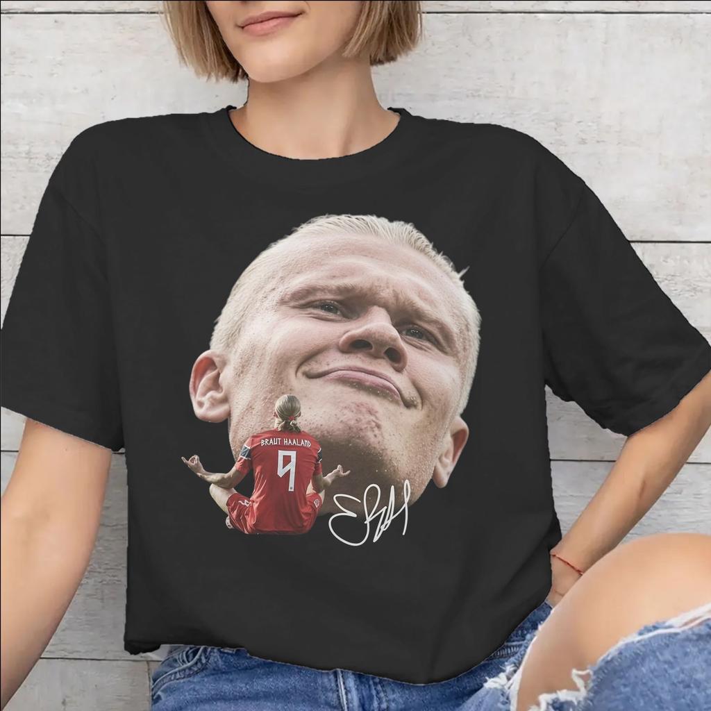 Unisex WoUnisex Graphic Printed Haaland Norway Football T Shirt Tee Pure Cotton Tshirts Clothes