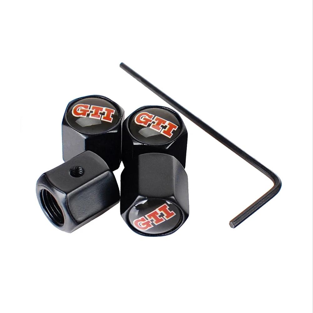 

2026 Hot For Volkswagen VW 4PCS Anti-theft Car Wheel Tire Valve Caps For Volkswagen Rline GTI Passat Santana Touareg Tiguan Bora