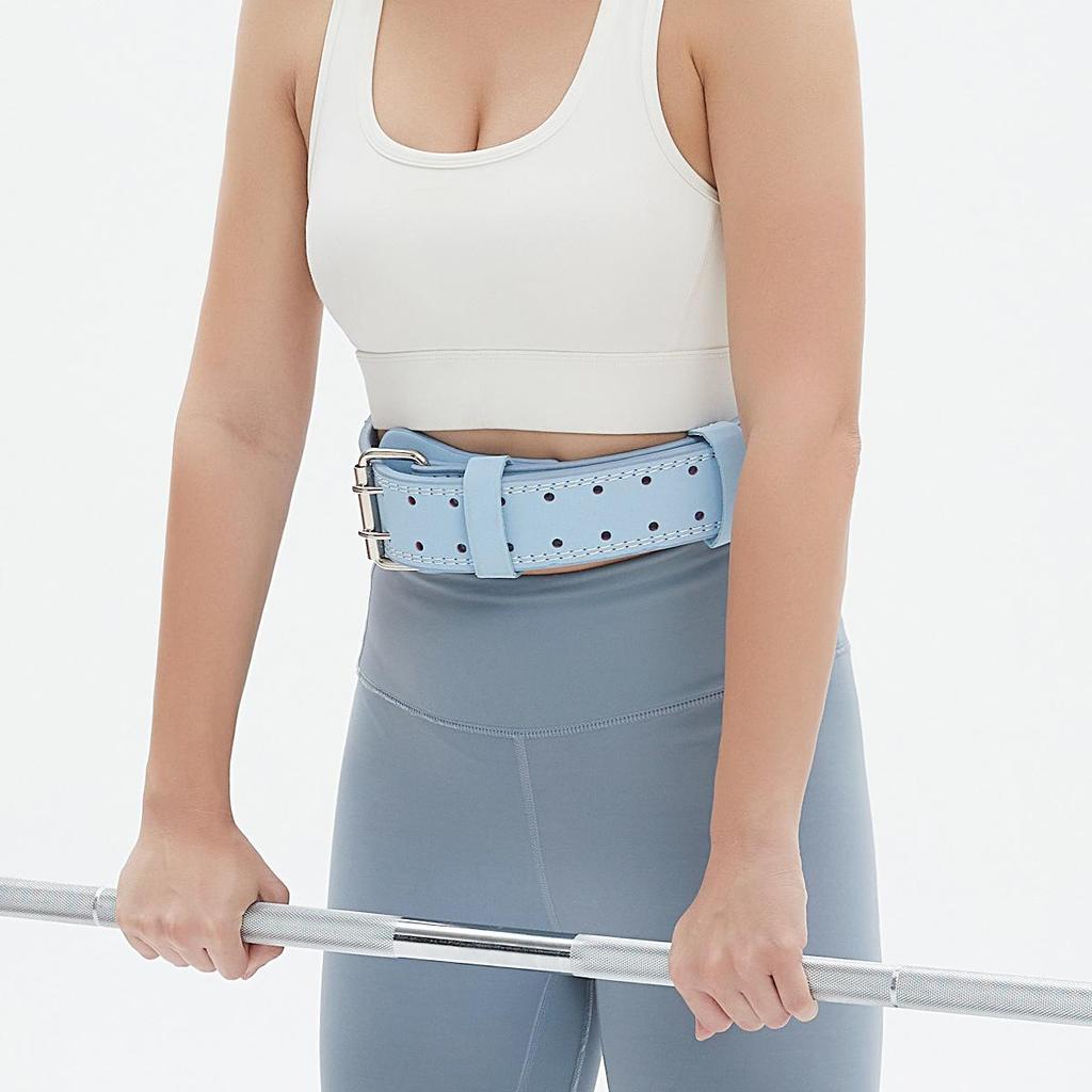OLIKEI Cintura Professionale in Pelle per Sollevamento Pesi da Donna Palestra Fitness Cintura di Supporto Lombare Squat Stacco Supporto Lombare Schiena Protezione Vita Sportiva