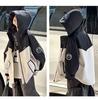 Girls' Color Block Hooded Windbreaker - Casual Spring/Autumn Jacket for Big Kids