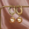 1 Pair of Vintage Imitation Pearl Earrings, Suitable for Daily Use