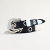 Niche Rivet Decorative Three-Piece Set Button Head Belt Thin Belt Punk Belt Women